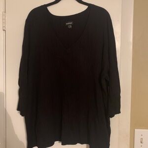 Avenue Black V Neck Sweater